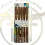 چاپستیک بامبو 10 جفتی طرح 4