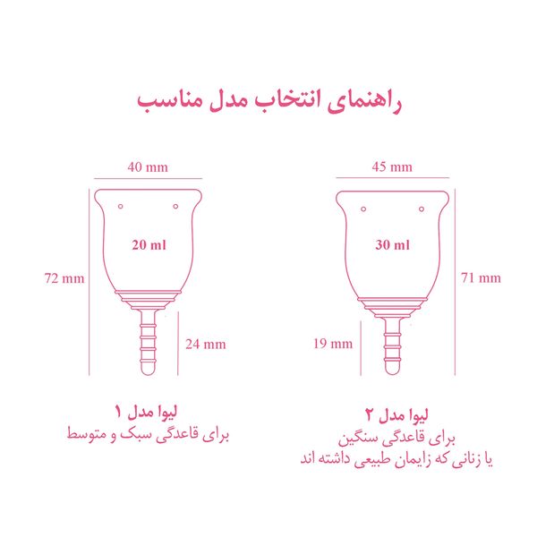 کاپ قاعدگی لیوا فارما مدل 01 سایز کوچک*99