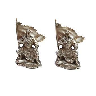 مجسمه برنزی مدل چنگیز گوان یو طرح صخره و پرچم کد CHINA21 بسته 2 عددی