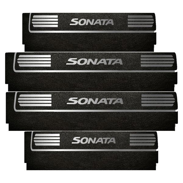 برچسب پارکابی خودرو مهدیار طرح چرم کد pka1042 مناسب برای سوناتا بسته 4 عددی