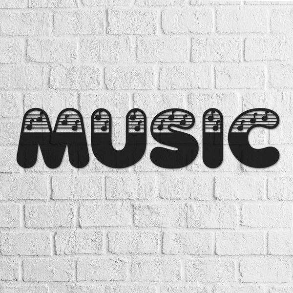 استیکر ناویا طرح MUSIC مدل چوبی مجموعه 5 عددی