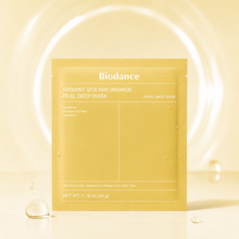 ماسک هیدروژلی ضدلک بایودنس نیاسینامید 34 گرم | Biodance Radiant Vita Niacinamide Real Deep Mask