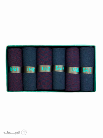 جوراب ددی - مردانه کلاسیک نخی - کد 212 - پک 6 عددی