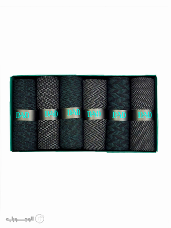 جوراب ددی - مردانه کلاسیک نخی - کد 213 - پک 6 عددی