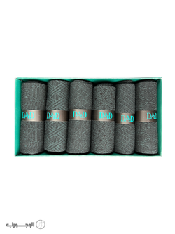 جوراب مردانه کلاسیک نخی 1 - پک 6 عددی