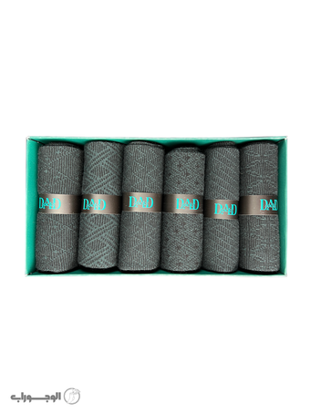 جوراب مردانه کلاسیک نخی 1 - پک 6 عددی