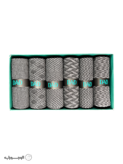 جوراب مردانه کلاسیک نخی کد 7 - پک 6 عددی