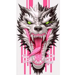 برچسب DTF استیکر حرارتی لباس مدل درنده صورتی