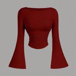 کراپ آستین کلوش جلو هلال