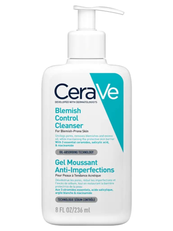 ژل شستشو صورت سراوی مدل Blemish control cleanser حجم 236میل