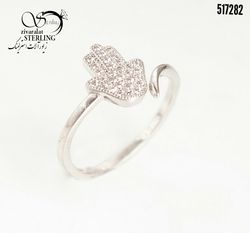 انگشتر نقره زنانه طرح دست کد 3048