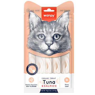 بستنی گربه‌ی ونپی با طعم ماهی تن و سالمون / Wanpy cat treat with tuna and salmon