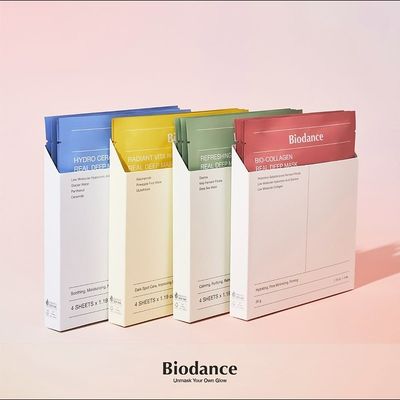ماسک ورقه ای ریل دیپ ماسک بیودنس در 2مدل کلاژن و جوانساز BIODANCE Real Deep Mask