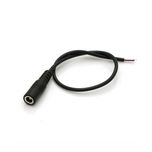 فیش آداپتور مادگی سیم دار روکش مشکی 10cm