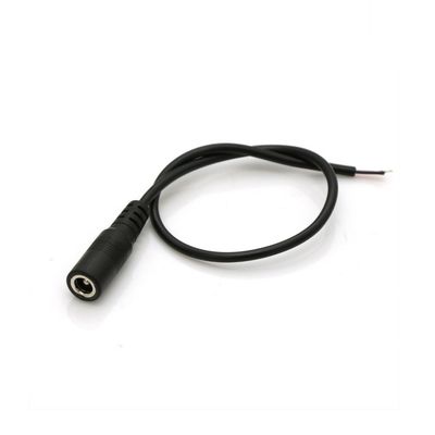 فیش آداپتور مادگی سیم دار روکش مشکی 10cm