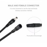 فیش آداپتور نرو ماده جفت قفلی ضد آب مشکی