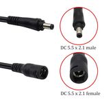 فیش آداپتور نرو ماده جفت قفلی ضد آب مشکی