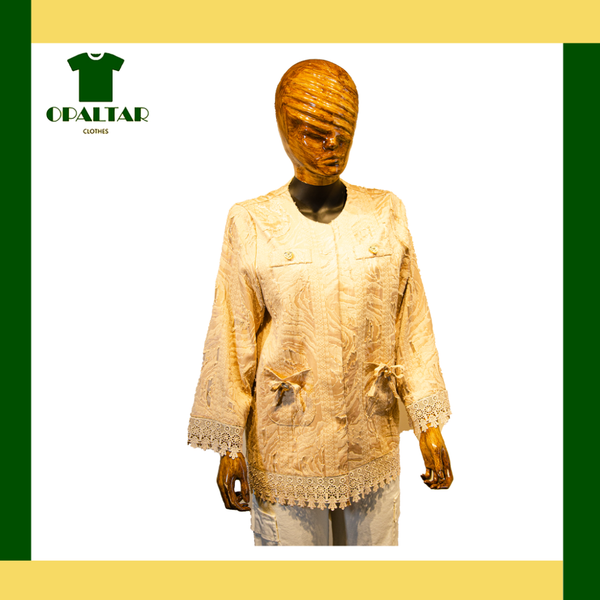 کت مجلسی طرح دار آستین توری