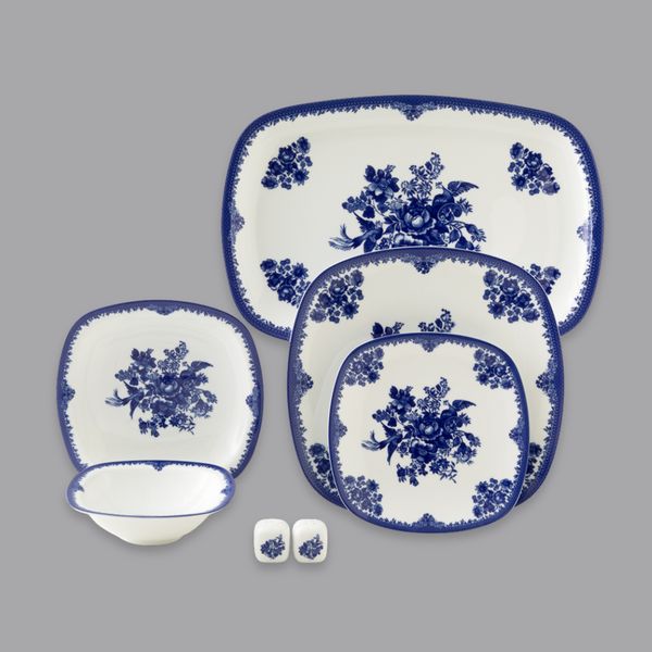 سرویس غذاخوری 27 پارچه 6 نفر چینی زرین ایران مدل فلورانس سری کواترو درجه عالی