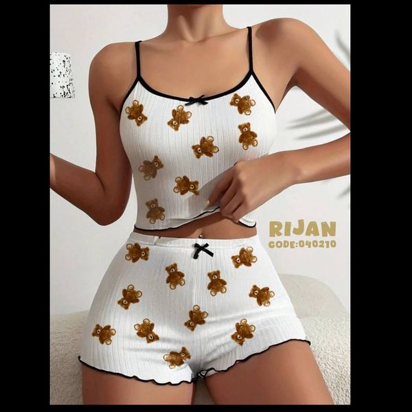 تاپ شورتک کبریتی طرح دار کد 3505