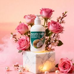 کرم مرطوب کننده دست و صورت مانالیا لایت مدل Argan oil & Coconut Oil حجم 250 میلی لیتر