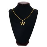گردنبند مردانه طرح حرف W کد h07