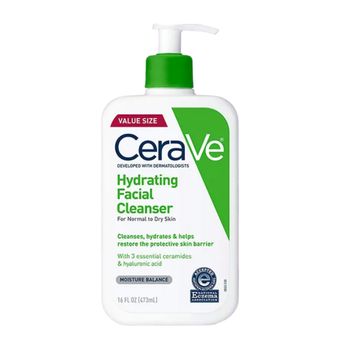 ژل شست‌وشوی صورت سراوی مدل HYDRATING مناسب برای انواع پوست حجم 473 میلی‌لیتر
