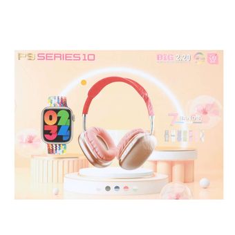 پک ساعت هوشمند و هدفون بی سیم مدل P9 Series 10 - مشکی