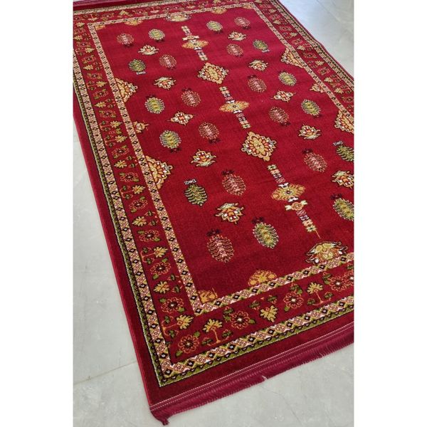 نقشه ساویز _ فرش ماشینی تراکم 1000 رنگ لاکی 6 متری BCF