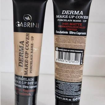 کرم پودر تیوپی اورجینال 101  مات Derma Gabrin حجم میل40 spf15 Maku-Up Cover گابرینا اصلی (ضمانت بازگشت وجه)