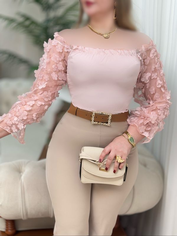 شومیز آستین گل 2895