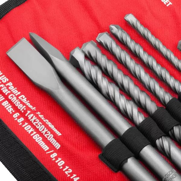 مته و قلم چهار شیار  رونیکس مدل RH-5048 بسته 10 عددی