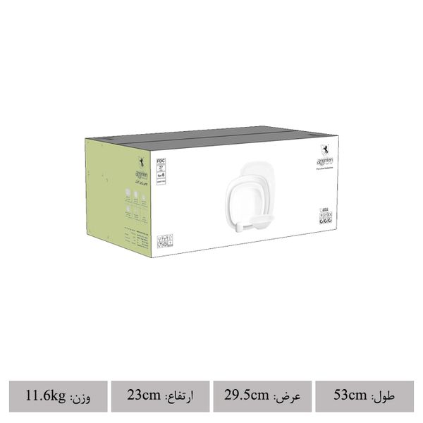 سرویس غذاخوری 27 پارچه چینی زرین ایران سری کواترو مدل وگاس اوریت درجه یک