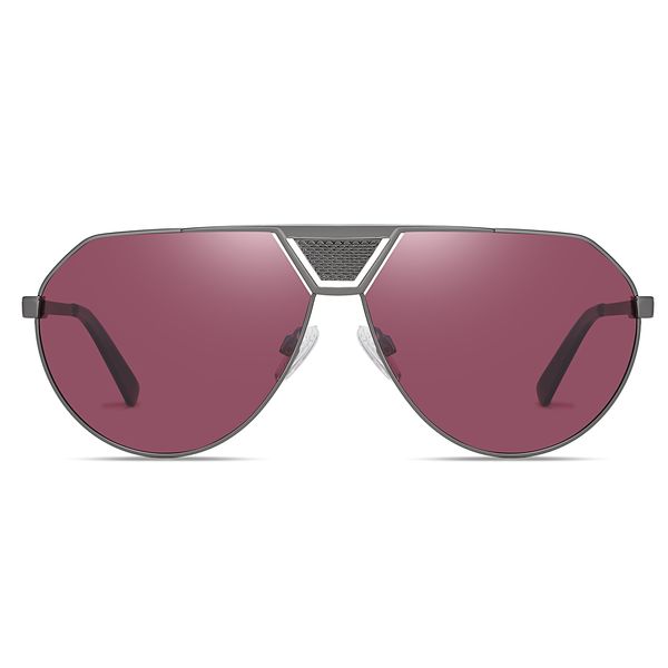عینک آفتابی خلبانی مردانه مدل 3334C31-P39 Polarized Burgundy