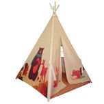 چادر بازی کودک مدل سرخپوستی طرح حیوانات PT519