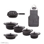 سرویس تابه و قابلمه گرانیتی 15 پارچه ام جی اس مدل GD1511