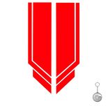 برچسب بدنه خودرو مهدیار کد BK001R بسته دو عددی همراه با جا کلیدی