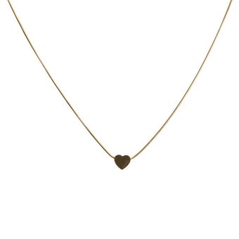 گردنبند زنانه مدل استیل طرح قلبی ساده کد 1040004