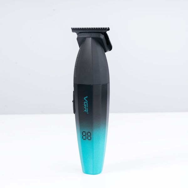 ماشین اصلاح موی سر و صورت وی جی ار مدل V-906، اصلاح به صورت صفر زن، خط زن، منبع انرژی باتری، تکنولوژی اصلاح به صورت تریمر، مدت ز