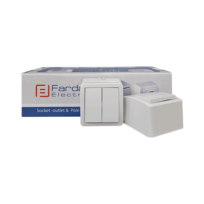 کلید دو پل روکار فردان الکتریک