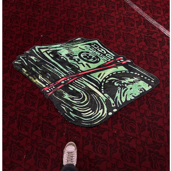 غالیچه راگ طرح دلار جنس پرمیوم Dollar Rug