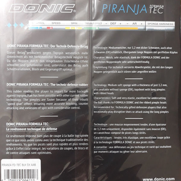 رویه راکت دونیک پیرانجا فرمولا تک OX