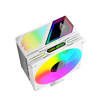 خنک کننده پردازنده - دیجیتال COOLMOON GT600 DIGITAL | سفید | سوکت LGA 1700 , AMD , LGA 1851 |  شش پایپ مسی