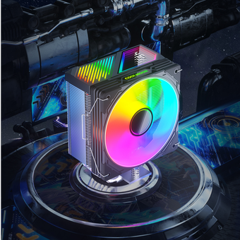 خنک کننده پردازنده - دیجیتال COOLMOON GT600 DIGITAL | سفید و مشکی | سوکت LGA 1700 , AMD , LGA 1851 | شش پایپ مسی