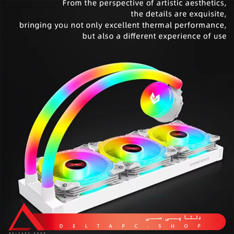 خنک کننده مایع ( واتر کولینگ ) COOLMOON AS360 | سوکت LGA 1700 , AMD , LGA 1851 | سفید و مشکی