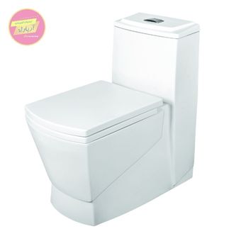 توالت فرنگی مروارید مدل مگا 69 سفید خروجی از کف (چینی درجه 2)