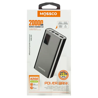 پاوربانک 20000 میلی آمپر مسکو مدل MOSSCO K200 20000MAH