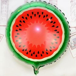 بادکنک فویلی گرد طرح هندوانه بسته 12 عددی