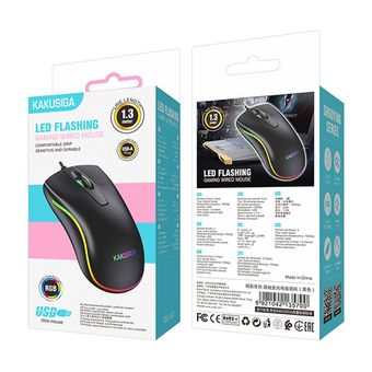 موس گیمینگ سیم دار LED RGB کاکوسیگا (KAKUSIGA) مدل KSC-872