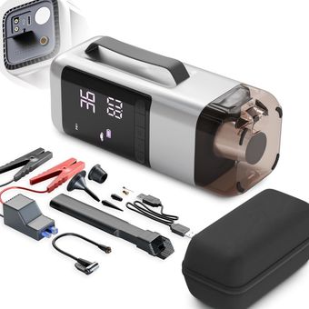 جامپ استارتر و پمپ باد و جارو شارژی خودرو مدل 9366B